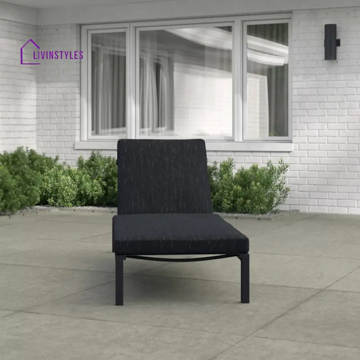 Syon Outdoor Swimming Poolside Lounger (Black) - Loungers