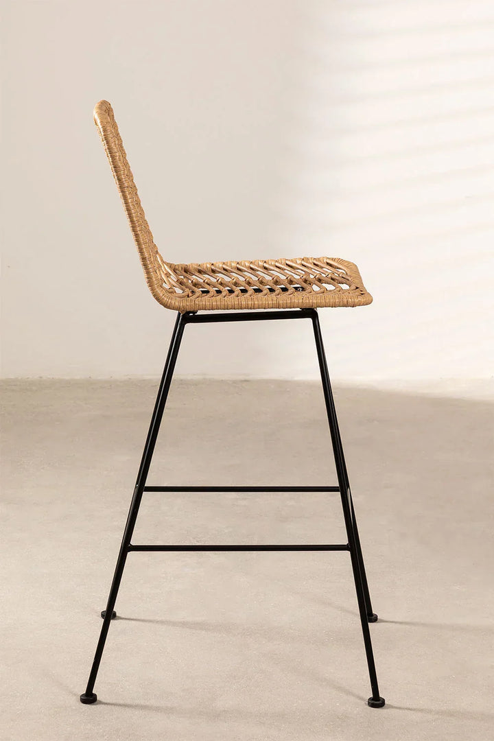 Noelia Outdoor Patio Bar Chair 1 Chair For Balcony (Honey)