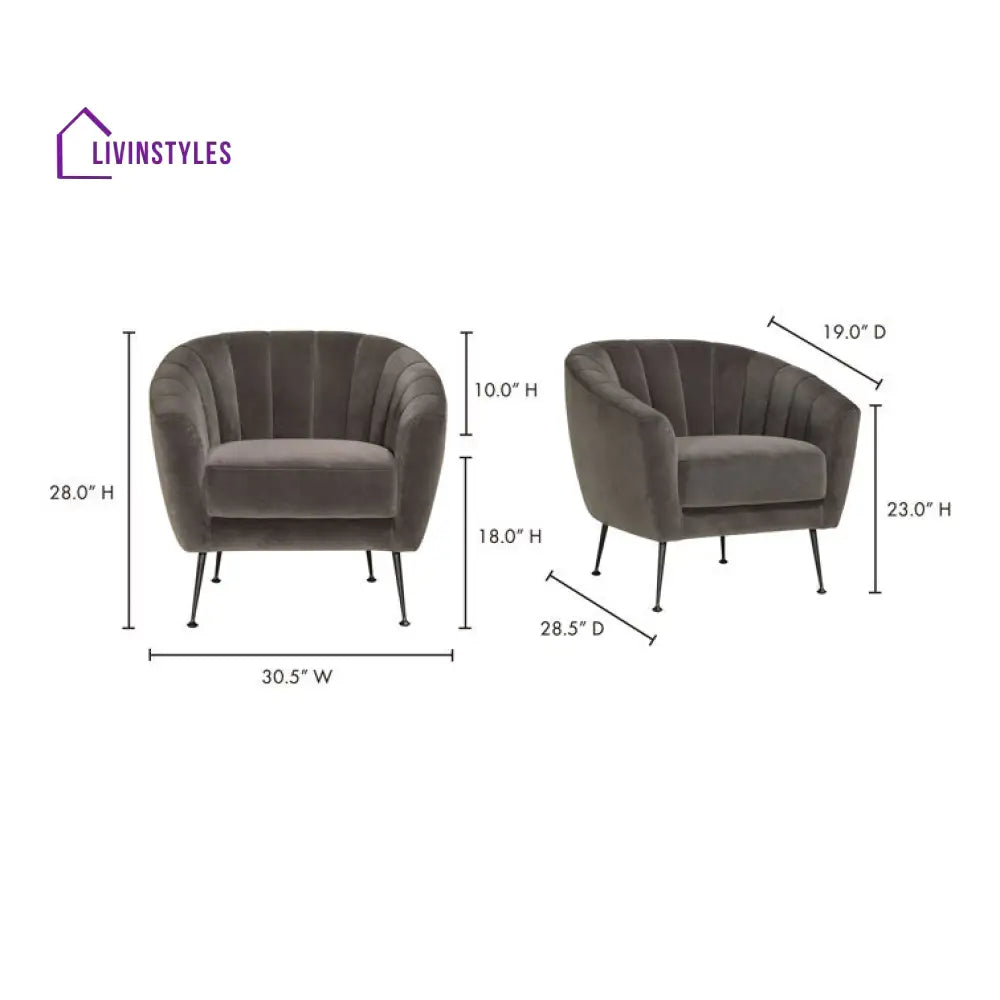 Taisha Metal and Fabric Chair | Living Room Chair | Lounge Chair