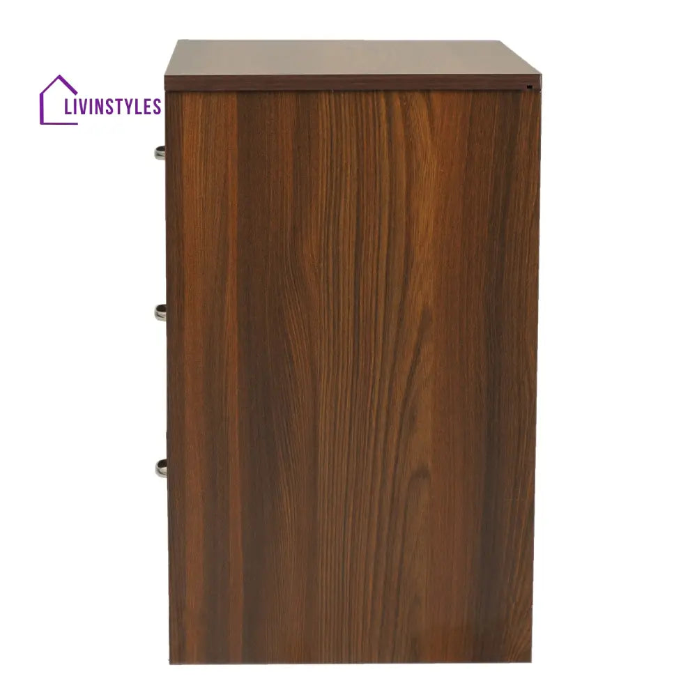Stepan Engineered Wood Nightstand (Classic Walnut) Home Furniture