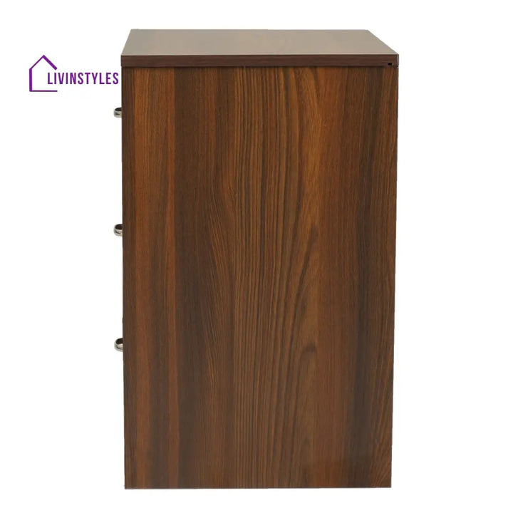 Stepan Engineered Wood Nightstand (Classic Walnut) Home Furniture