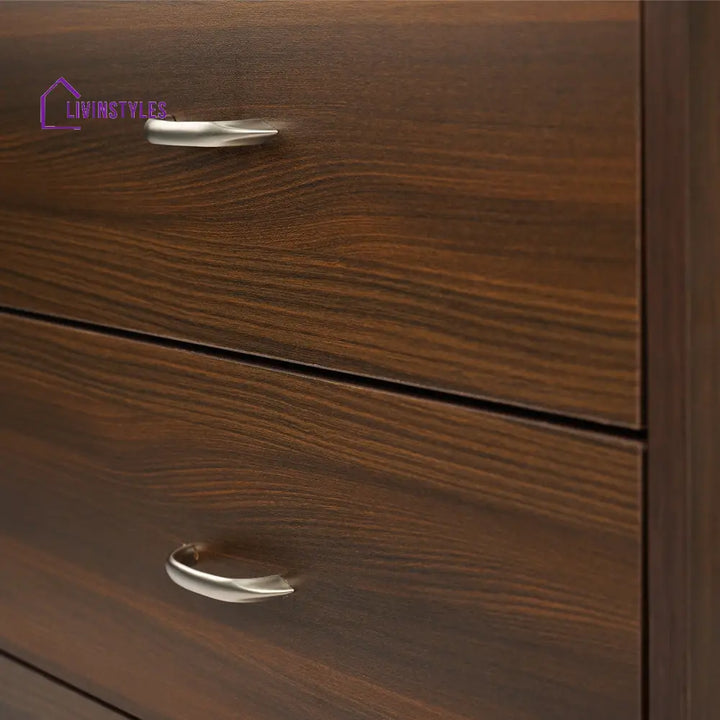 Stepan Engineered Wood Nightstand (Classic Walnut) Home Furniture