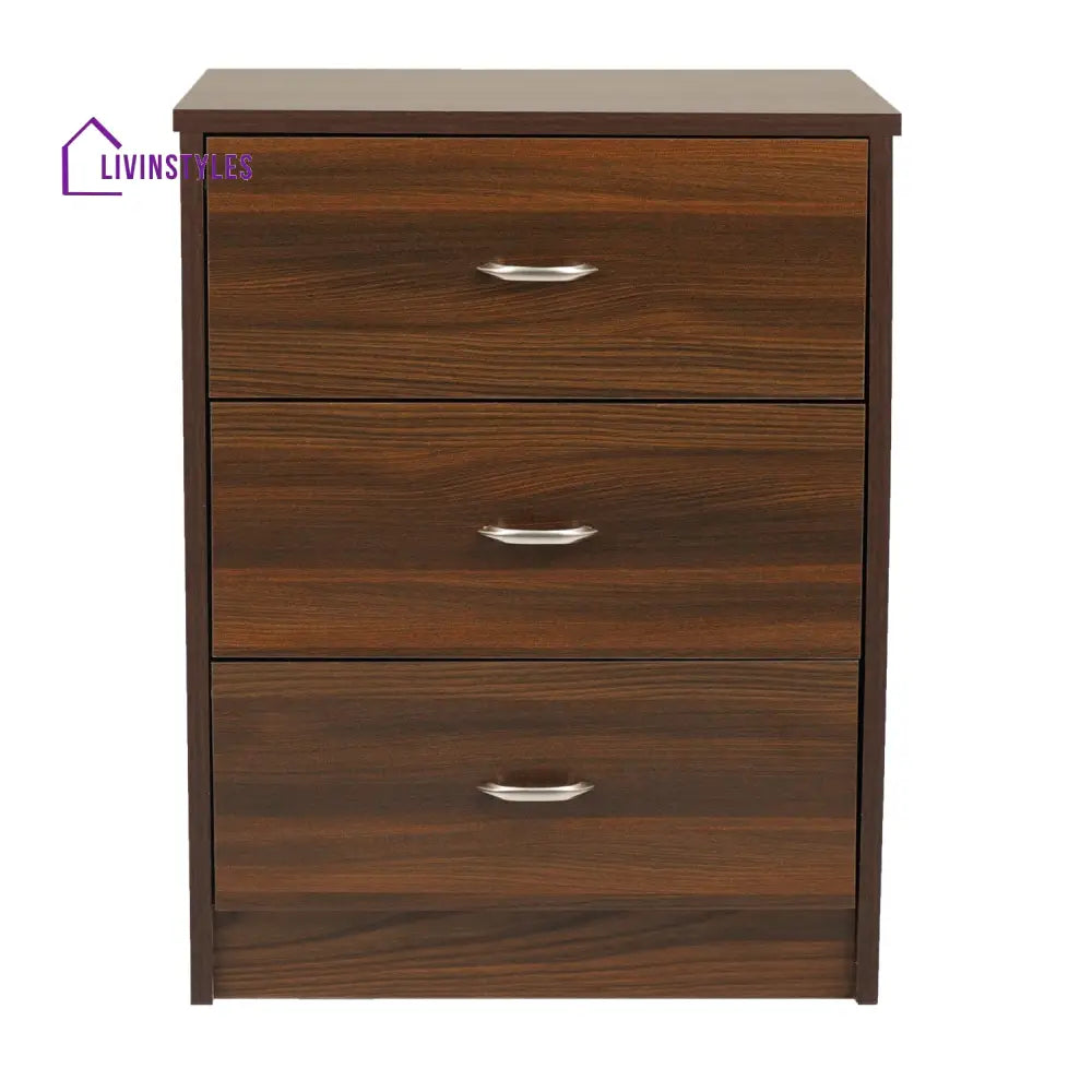 Stepan Engineered Wood Nightstand (Classic Walnut) Home Furniture