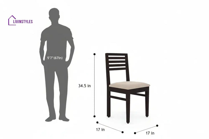 Tam Solid Wood 4 Seater Dining Set with Dining Chair