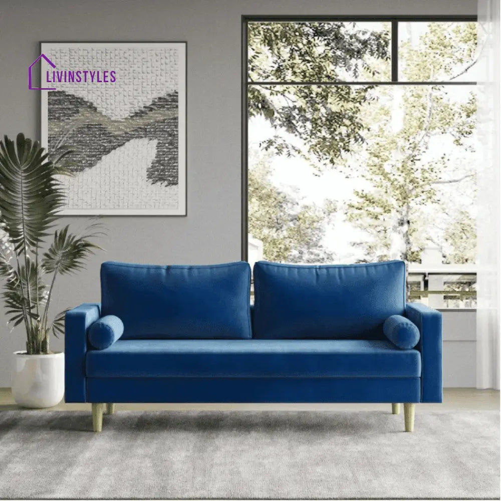 Tamara 3 Seater Sofa for Living Room Peacock Blue