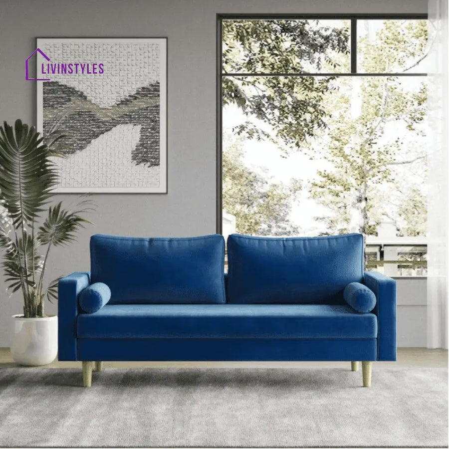 Tamara 3 Seater Sofa for Living Room Peacock Blue