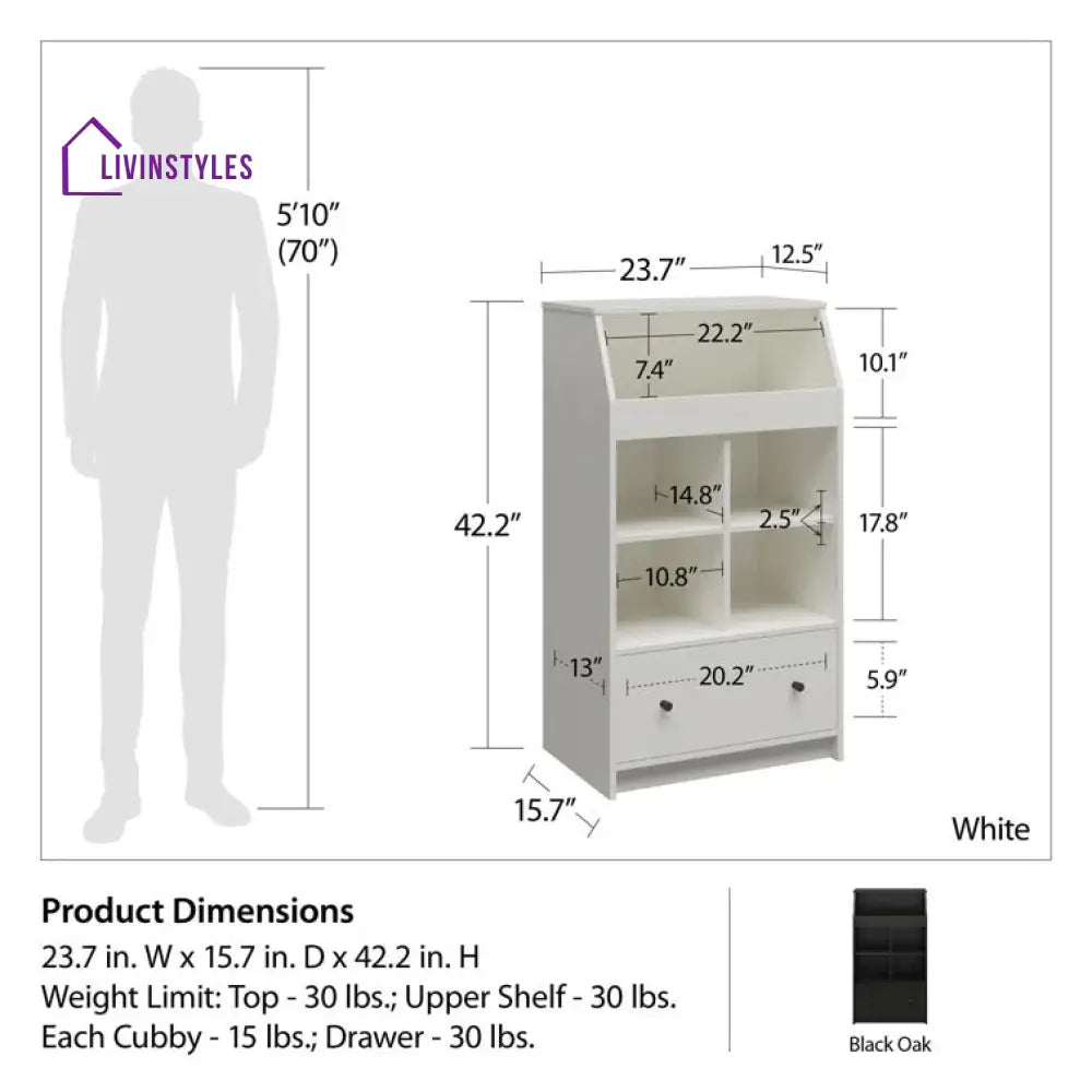 Tamara Engineered Wood Bookshelves | Bookshelf for Living Room | Bedroom | Drawing Room | Study Room