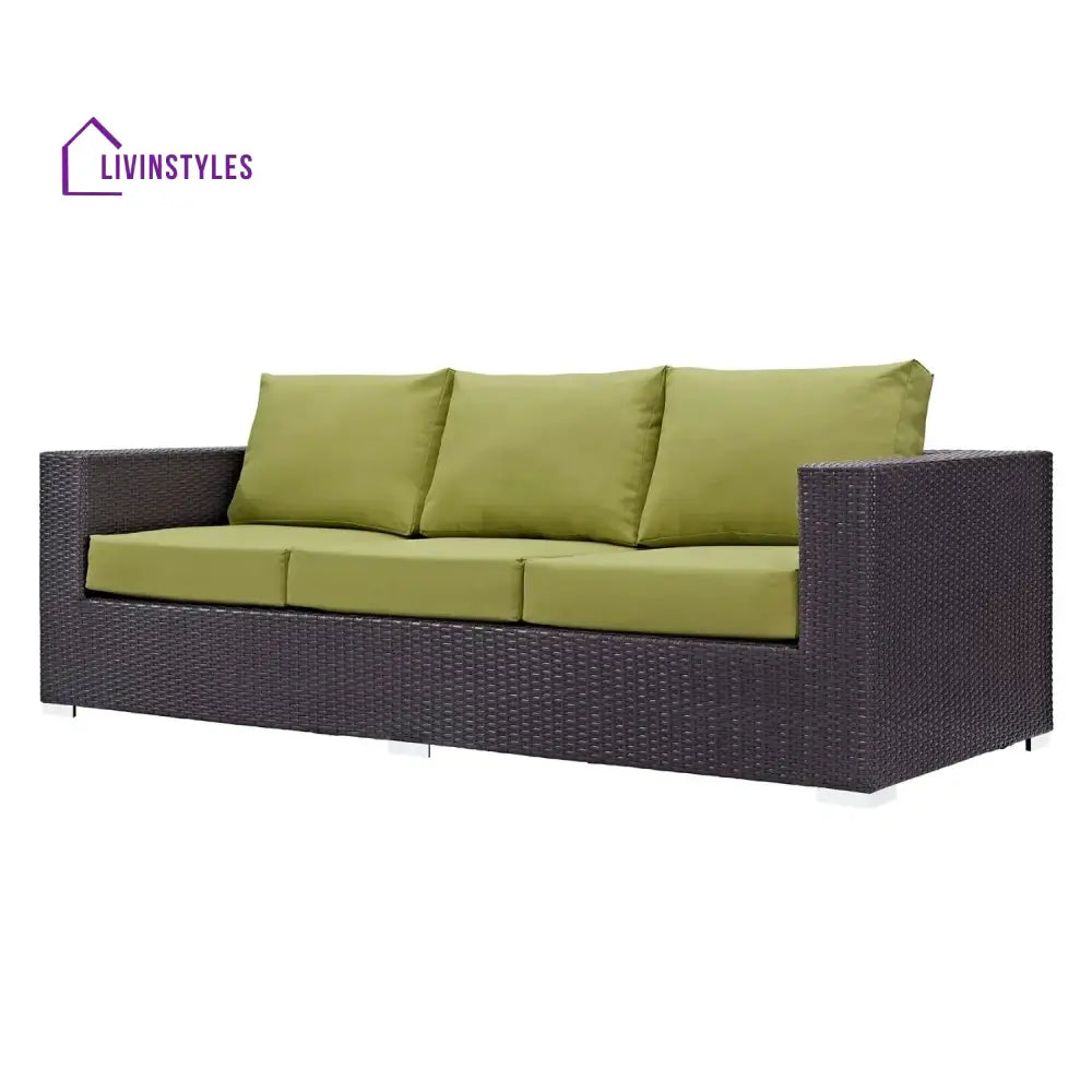 Tamara Outdoor All-Weather Wicker 3-Seater Sofa - Sofa Set