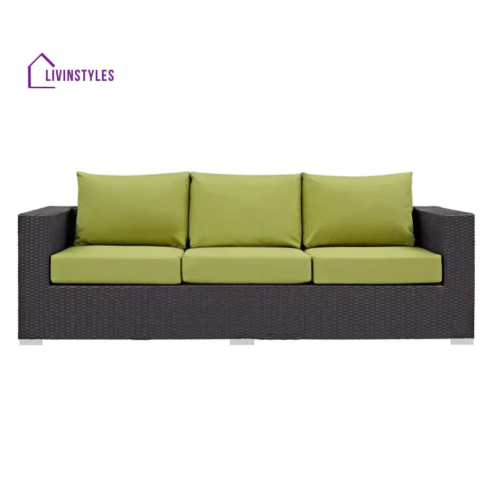 Tamara Outdoor All-Weather Wicker 3-Seater Sofa - Sofa Set