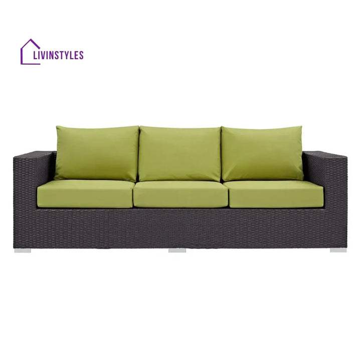 Tamara Outdoor All-Weather Wicker 3-Seater Sofa - Sofa Set