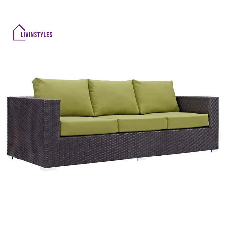 Tamara Outdoor All-Weather Wicker 3-Seater Sofa - Sofa Set
