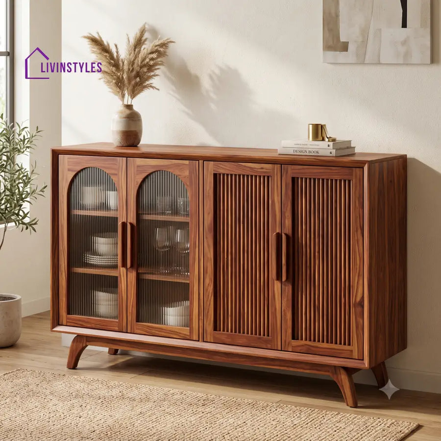 Tamilselvi Premium Sheesham Wood Sideboard and Cabinet for Living Room