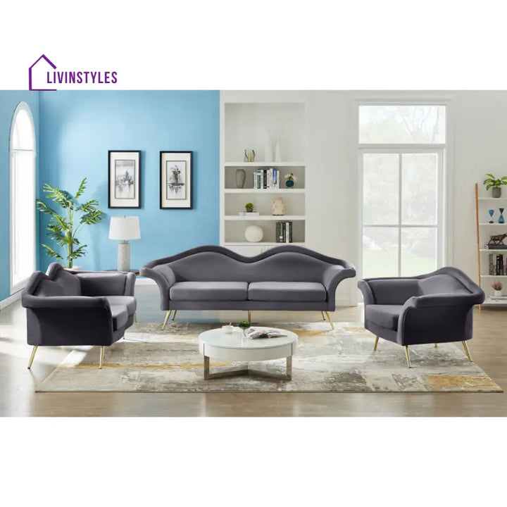 Tanaya Metal and Fabric Arm Chair | Living Room Chair | Lounge Chair