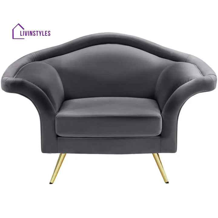 Tanaya Metal and Fabric Arm Chair | Living Room Chair | Lounge Chair