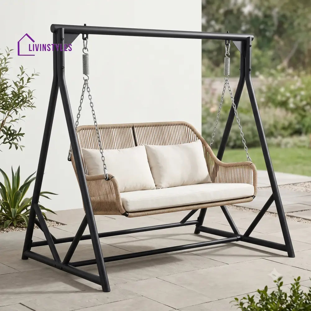 Tania Outdoor 2 Seater Swing Chair with Stand | Premium Finish Product Online