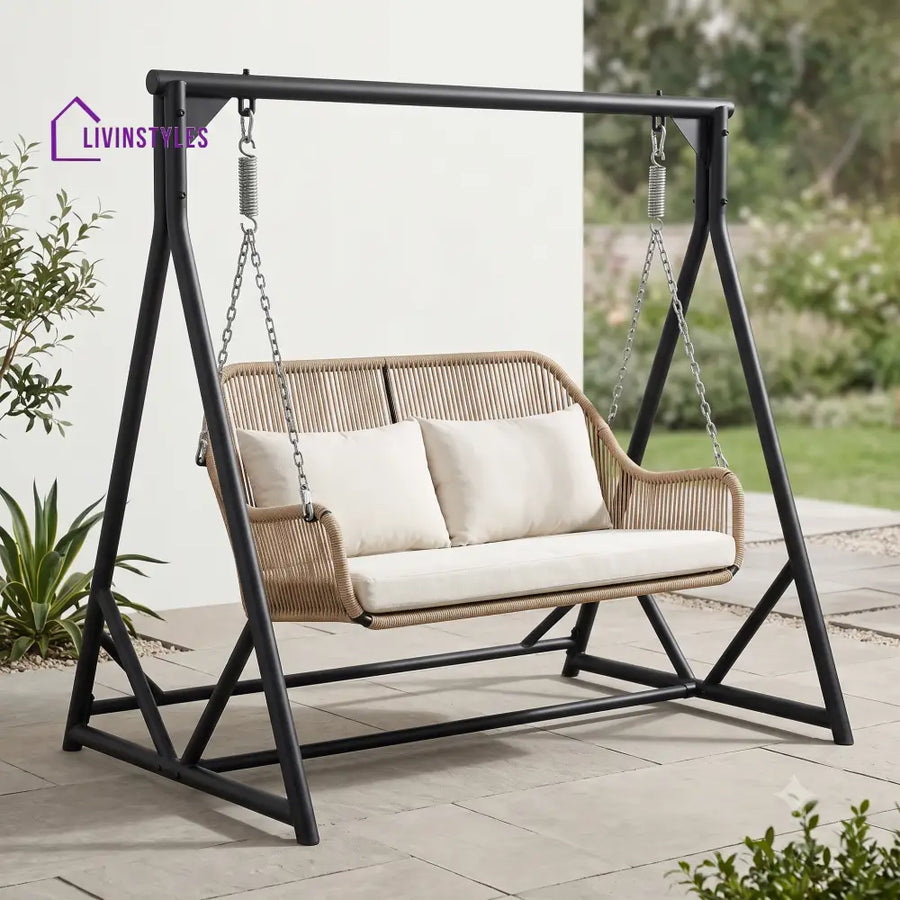 Tania Outdoor 2 Seater Swing Chair with Stand | Premium Finish Product Online