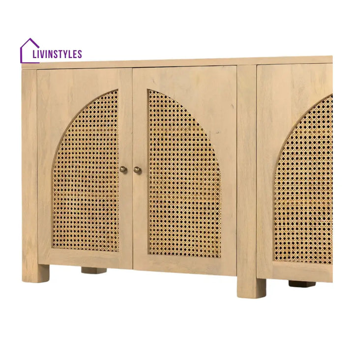 Tanika Solid Mango Wood & Rattan Sideboard