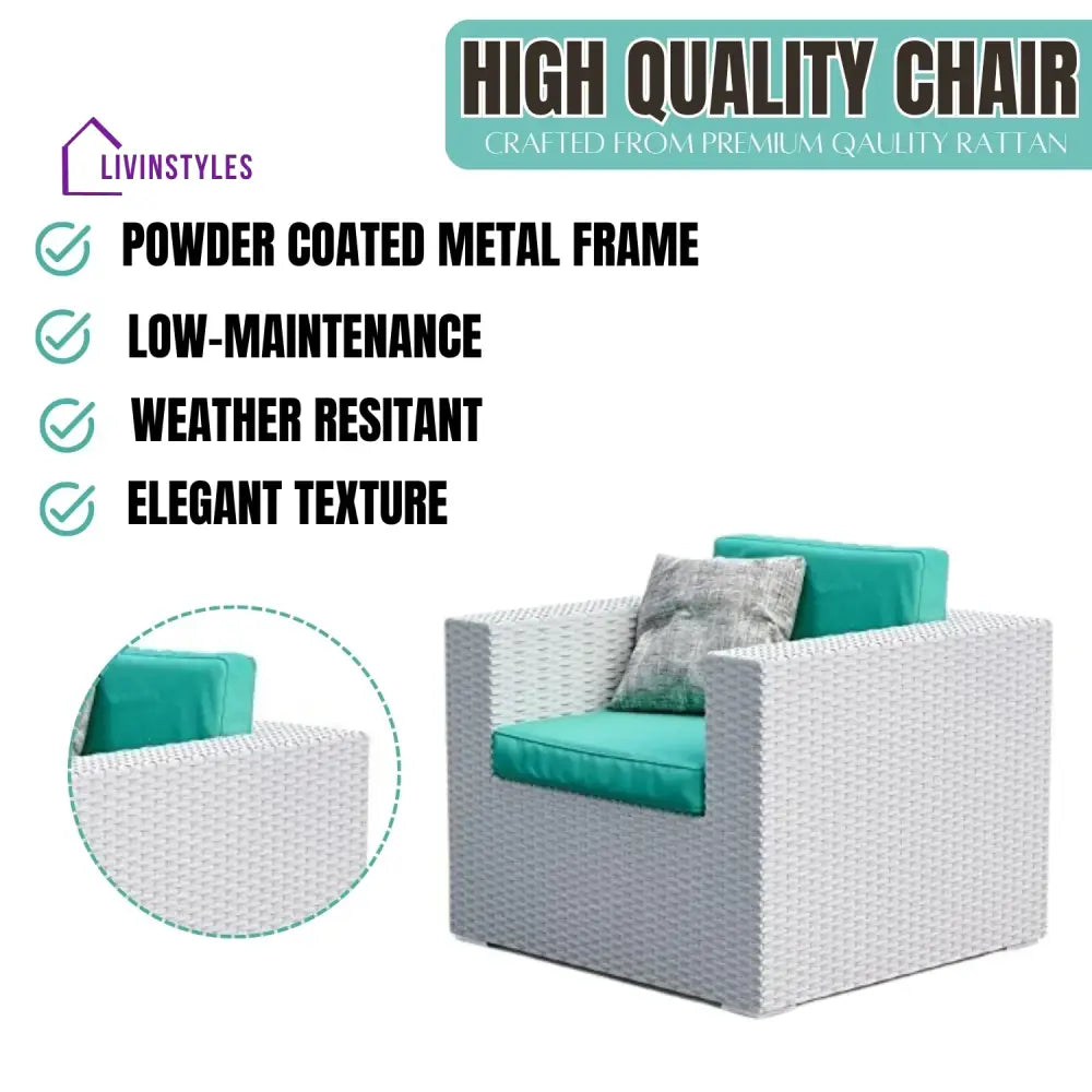 Tanvi 1-Piece Outdoor Wicker Single Seater Sofa - Sofa Set