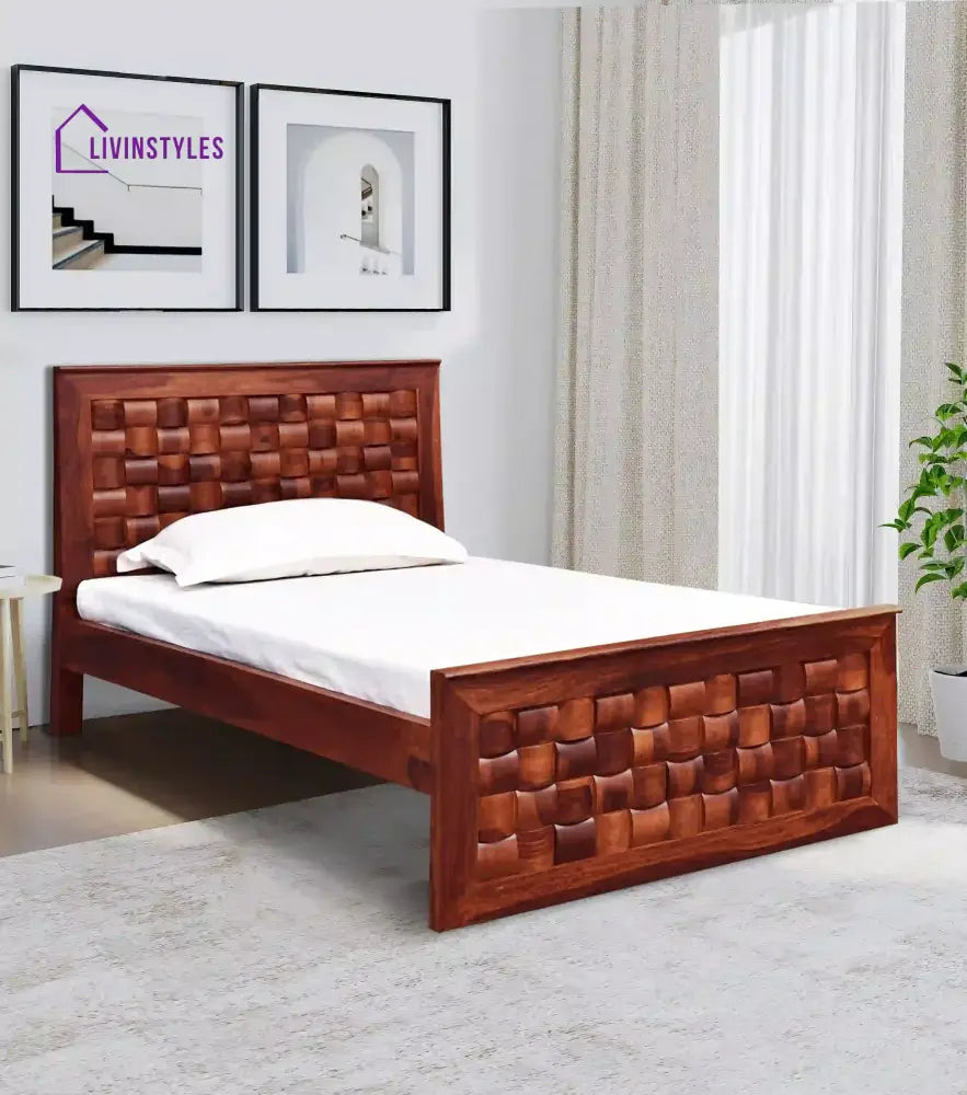 Niware Solid Wood Beds Honey Bedroom Furniture Sets