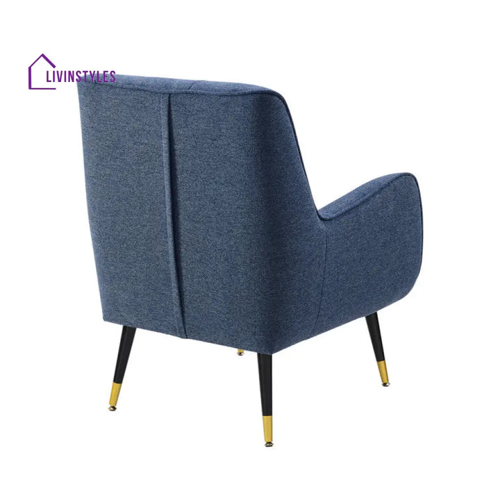 Tanvika Solid Wood and Fabric Arm Chair | Living Room Chair | Lounge Chair