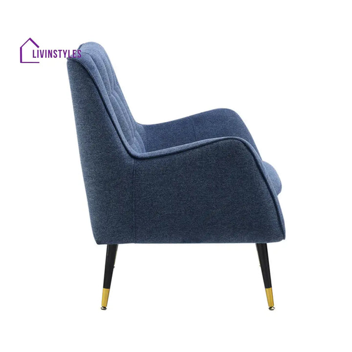 Tanvika Solid Wood and Fabric Arm Chair | Living Room Chair | Lounge Chair