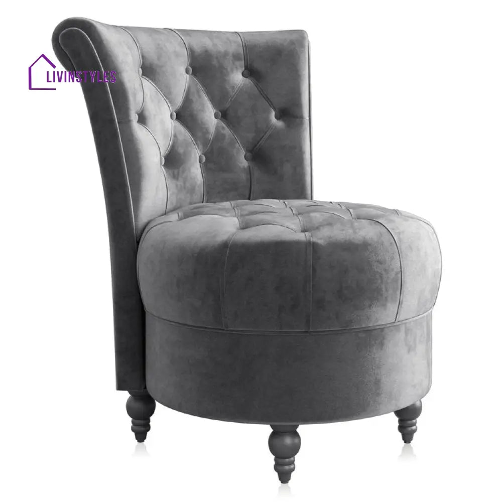 Tanvitha Solid Wood and Fabric Arm Chair | Living Room Chair | Lounge Chair