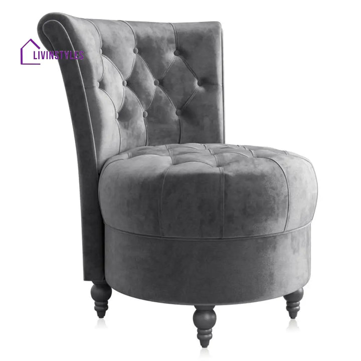 Tanvitha Solid Wood and Fabric Arm Chair | Living Room Chair | Lounge Chair