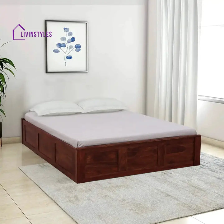 Divyam Sheesham Wood Storage Beds Queen / Honey Bedroom Furniture Sets
