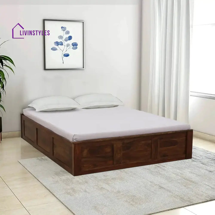 Divyam Sheesham Wood Storage Beds Queen / Teak Bedroom Furniture Sets