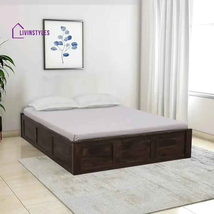 Divyam Sheesham Wood Storage Beds Queen / Walnut Bedroom Furniture Sets