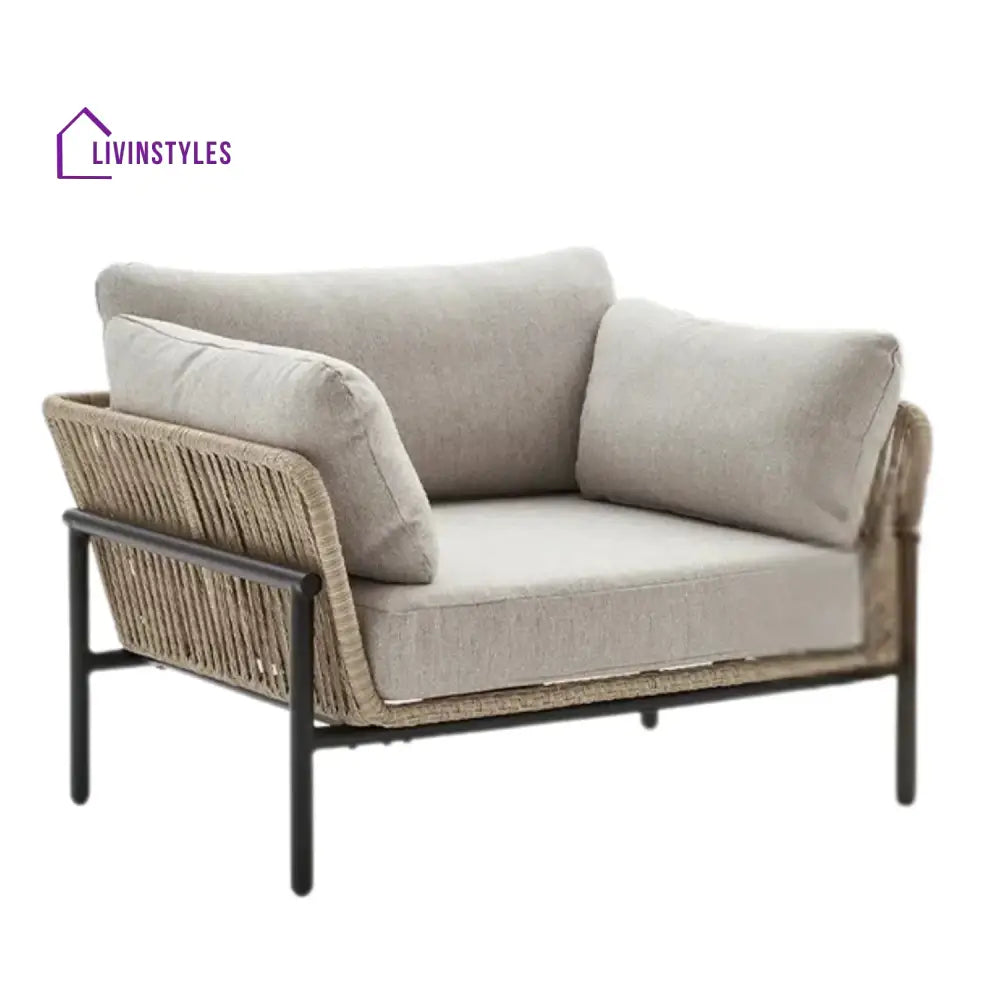 Tapasya Outdoor 4-Piece Rope Conversation Sofa Set - Sofa Set