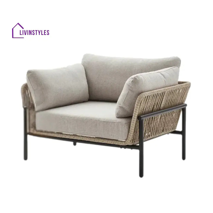 Tapasya Outdoor 4-Piece Rope Conversation Sofa Set - Sofa Set