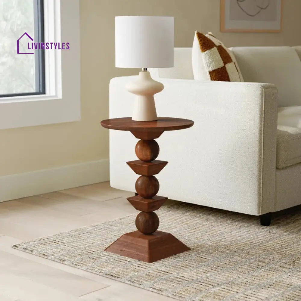 Tara Solid Wood Drink Table | End Table | Side Table for Living Room