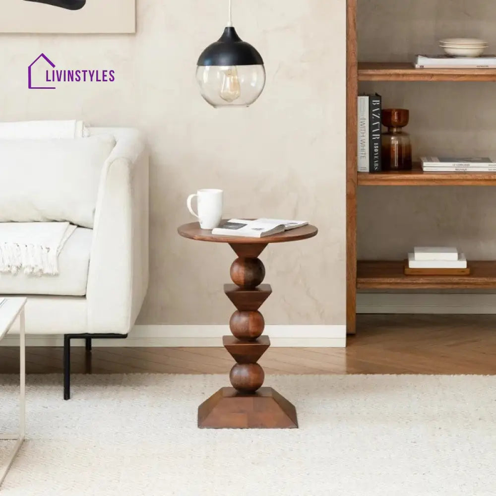 Tara Solid Wood Drink Table | End Table | Side Table for Living Room
