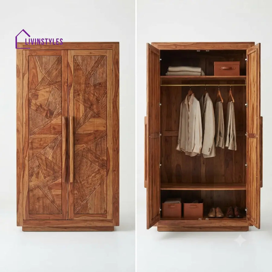 Tara Wooden Wardrobe for Clothes | Cupboard for Clothes