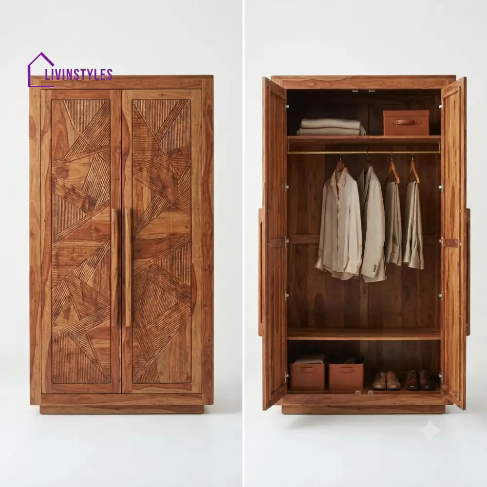 Tara Wooden Wardrobe for Clothes | Cupboard for Clothes