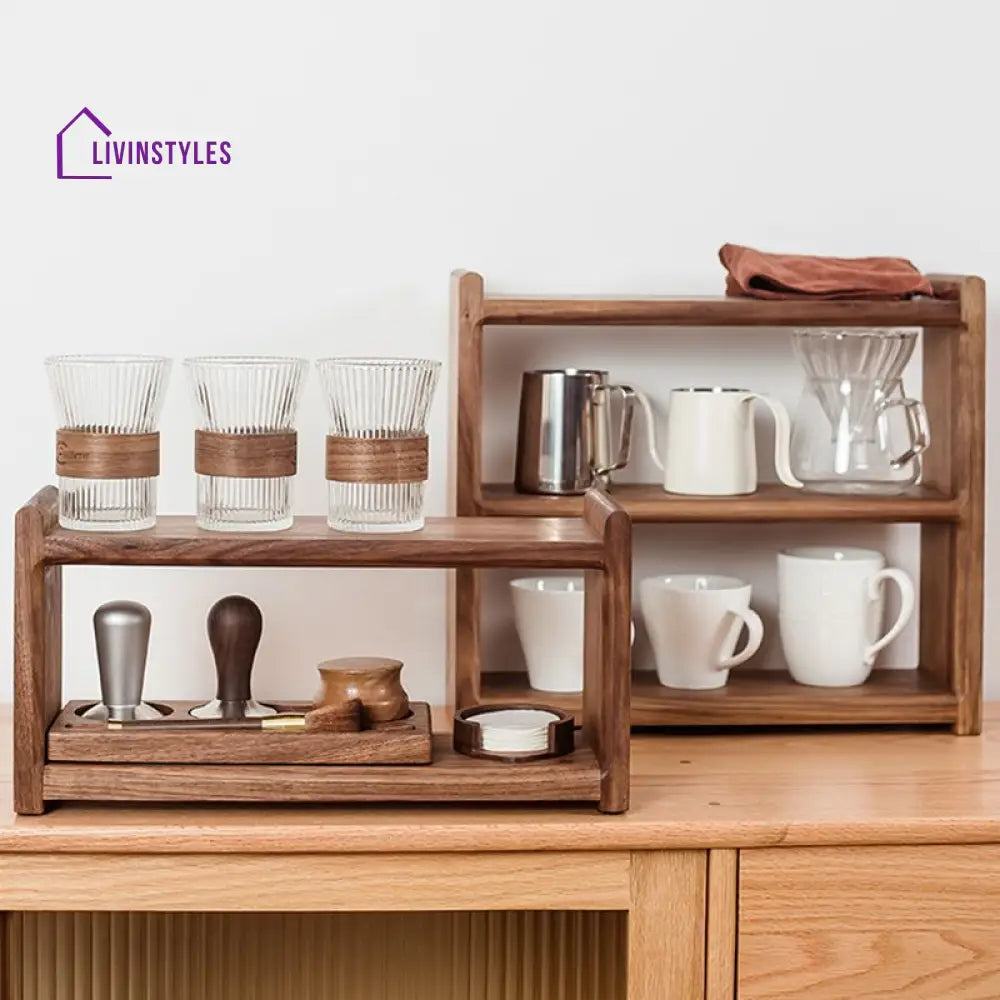 Taras Solid Wood Storage Shelves | Kitchen Shelves