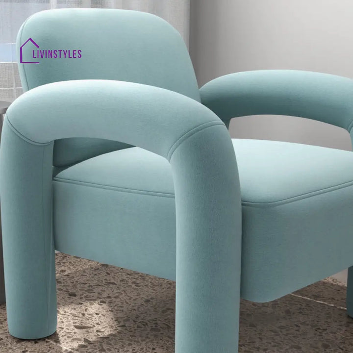 Tarika Solid Wood and Fabric Arm Chair | Living Room Chair | Lounge Chair