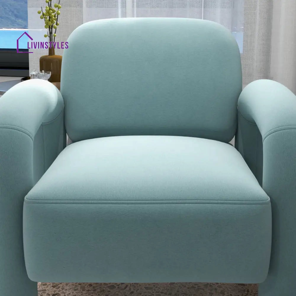 Tarika Solid Wood and Fabric Arm Chair | Living Room Chair | Lounge Chair