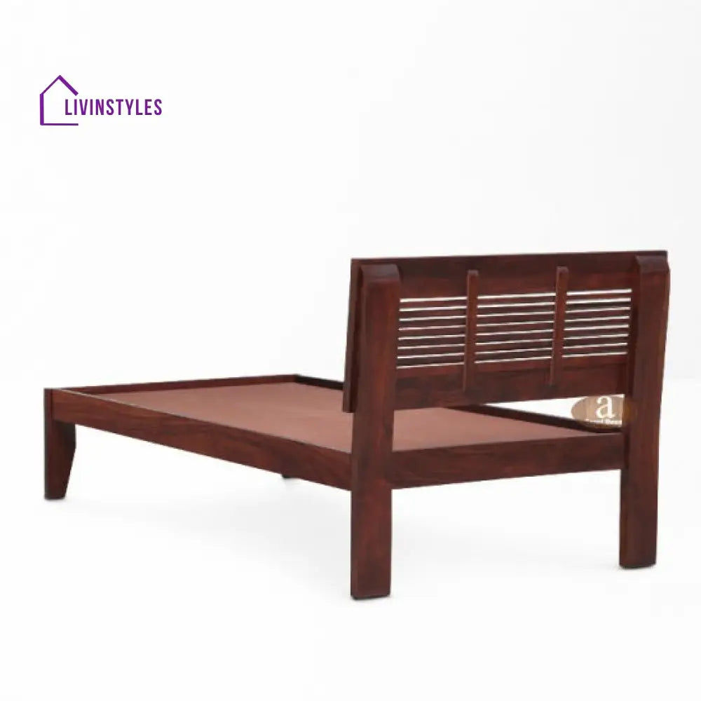 Tarun Elegant Solid Sheesham Wood Handmade Modern Single bed (Honey)