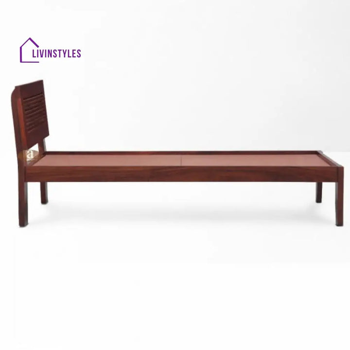 Tarun Elegant Solid Sheesham Wood Handmade Modern Single bed (Honey)