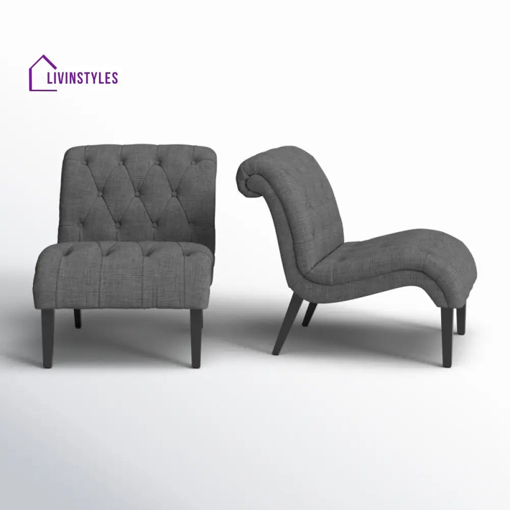 Taruni Solid Wood and Fabric Arm Chair | Living Room Chair | Lounge Chair