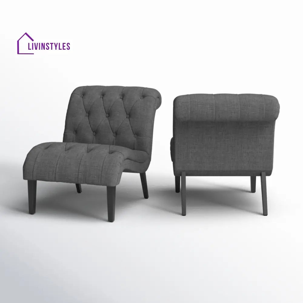 Taruni Solid Wood and Fabric Arm Chair | Living Room Chair | Lounge Chair