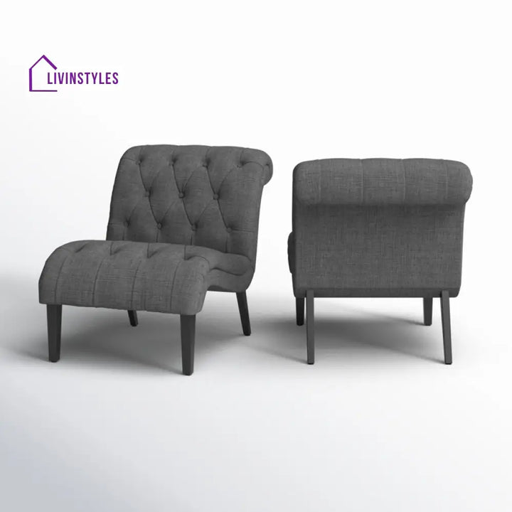 Taruni Solid Wood and Fabric Arm Chair | Living Room Chair | Lounge Chair