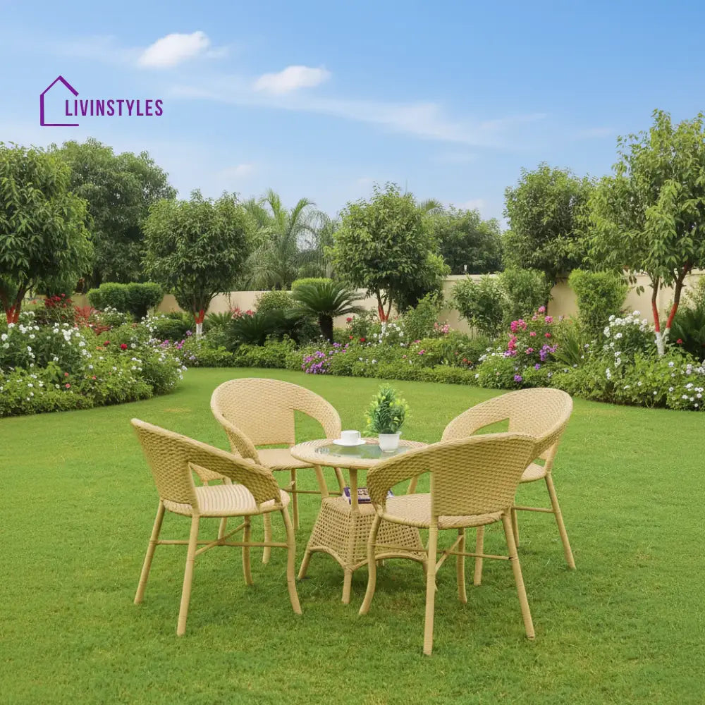 Tatiana 5-Piece Outdoor Rattan Wicker Patio Bistro Set Patio Set