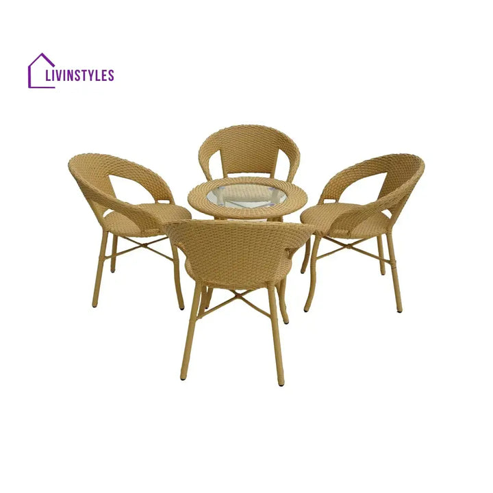 Tatiana 5-Piece Outdoor Rattan Wicker Patio Bistro Set Patio Set