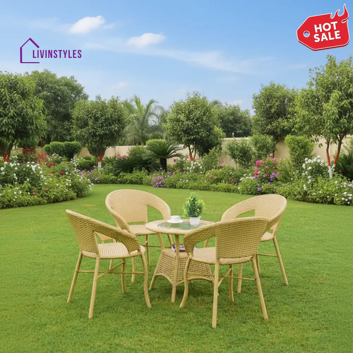 Tatiana 5-Piece Outdoor Rattan Wicker Patio Bistro Set Patio Set