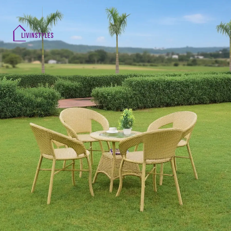 Tatiana 5-Piece Outdoor Rattan Wicker Patio Bistro Set Patio Set
