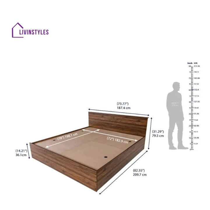 Tatiana Engineered Wood Bed with Storage