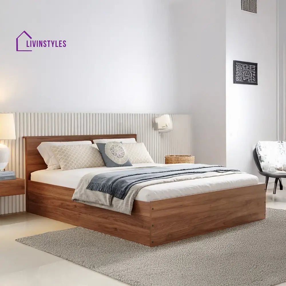 Tatiana Engineered Wood Bed with Storage